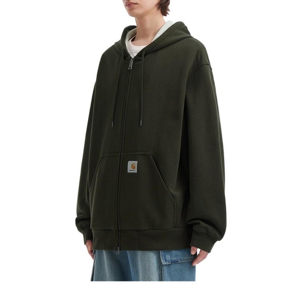 Carhartt WIP Comfortable Square Logo Hooded Zip-Up Long Sleeve Jacket Unisex Jackets CHXJKI035602P