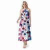 Family Matching Summer Outfits, Independence Day Prints Women Beach Dress, Girls Sundress, Men And Boys Button Down Shirt