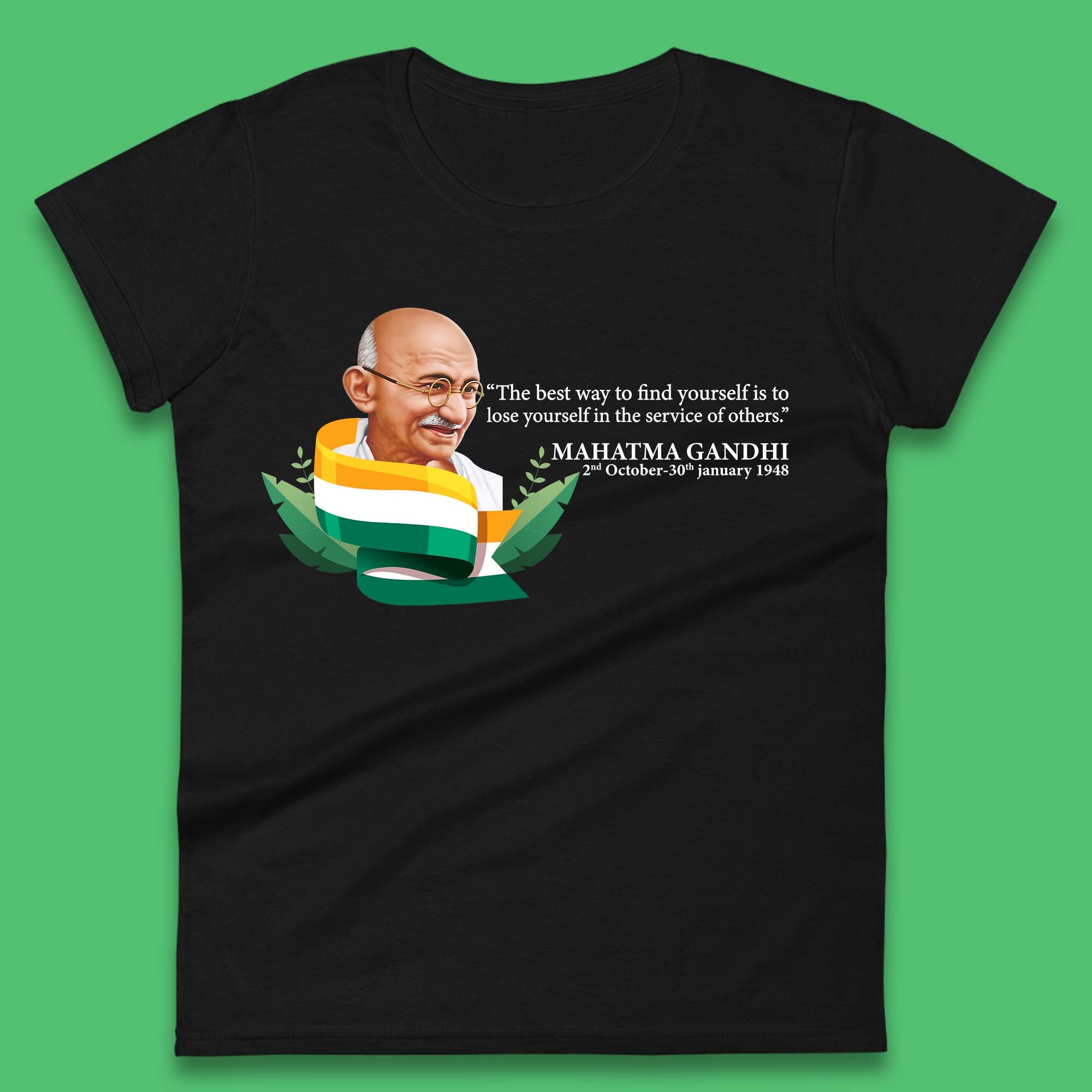 Mahatma Gandhi Quotes Womens T-Shirt Mens Tops Tees Unisex S