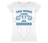 This Nurse Loves Her Dodgers Baseball T Shirt - Los Angeles Dodgers Team Colors