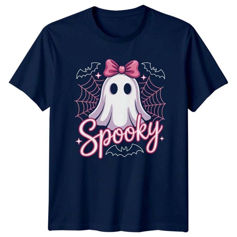 Spooky Ghost Halloween Holidays Occasions Unisexs Unisexs Graphic Tee Cute Design