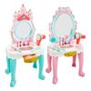 Princess Vanity Table & Chair Set for Kids: Pretend Play Makeup Box & Birthday Gift