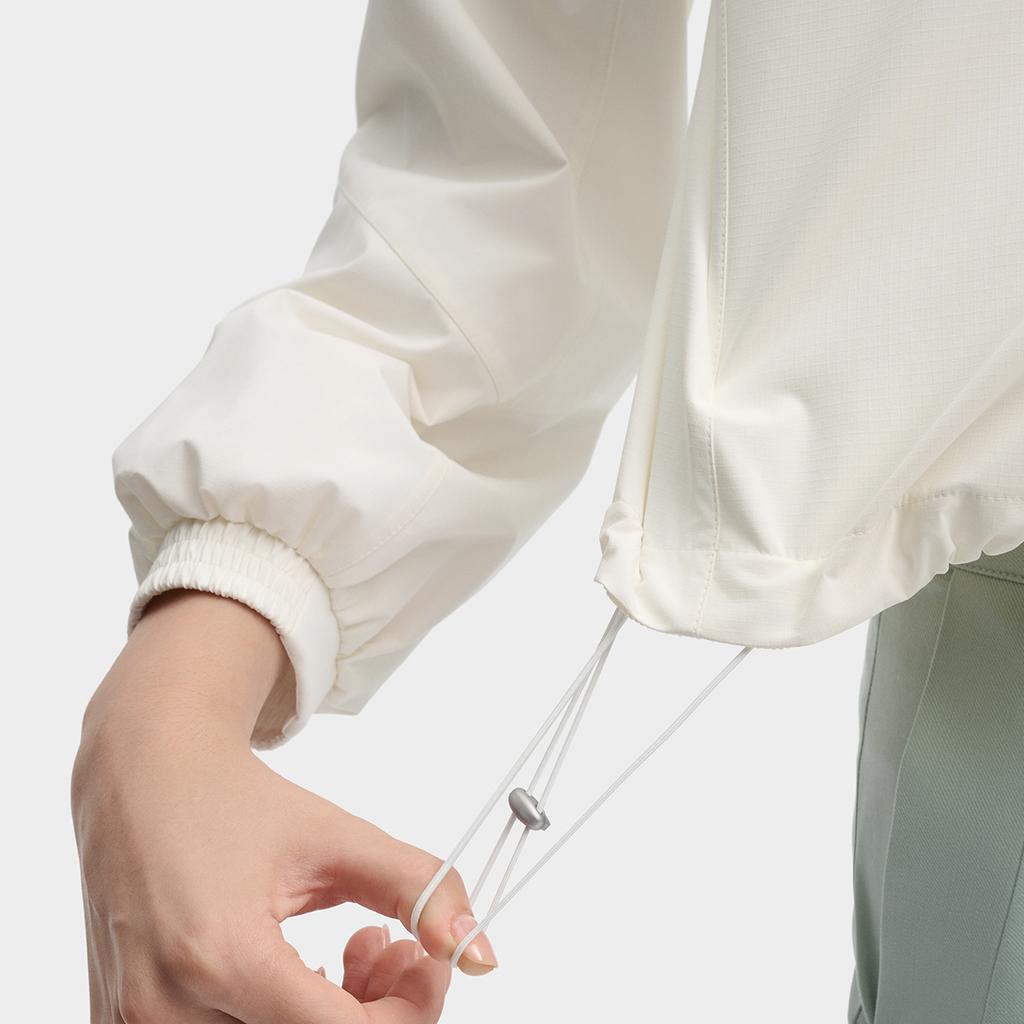 Fila Mysterious Journey Fashion Simple Solid Color Versatile Multi-Pocket Jacket Women Jackets Cloud-Mushroom-White F11W438702FWT