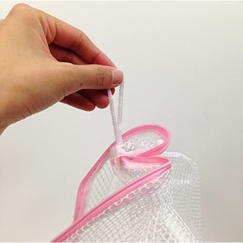 Ohe Laundry Net, White, 33cm Diameter, Round Laundry Fan, with Hanging Cord