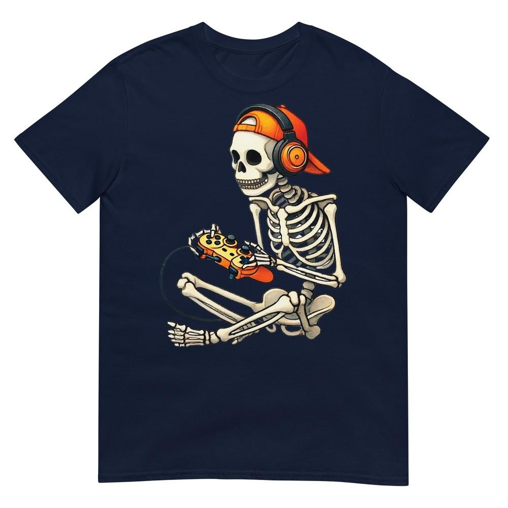 Halloween Skeleton Gamer Video Gaming Boys Unisex Kids Tees TShirt S