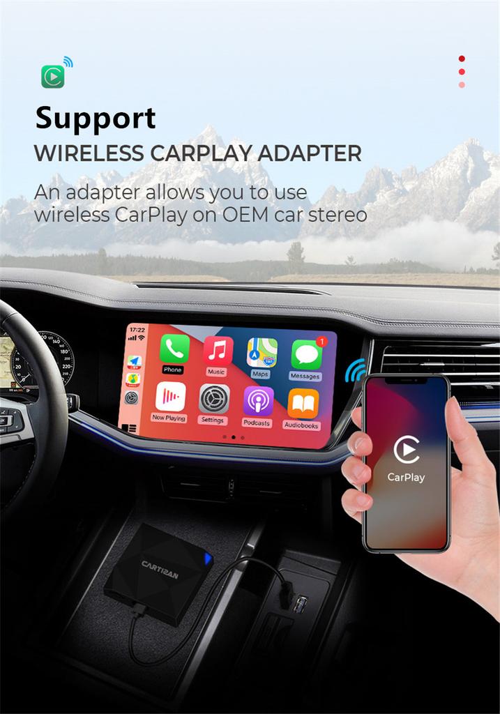 Wireless Carplay Adapter USB Dongle, Convert Factory Wired Carplay To Wireless