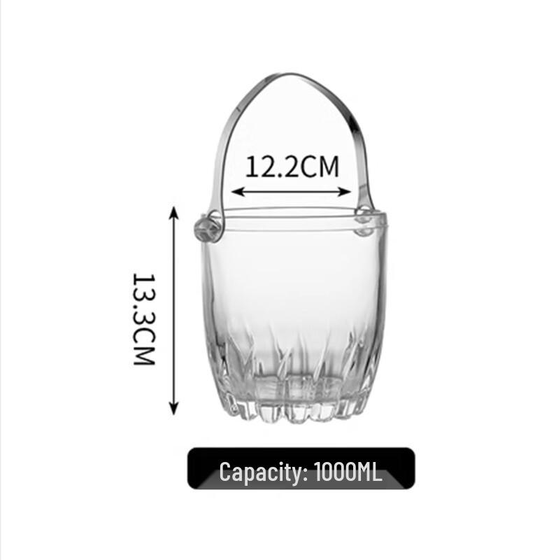 ZISIZ Crystal Glass Champagne Ice Bucket