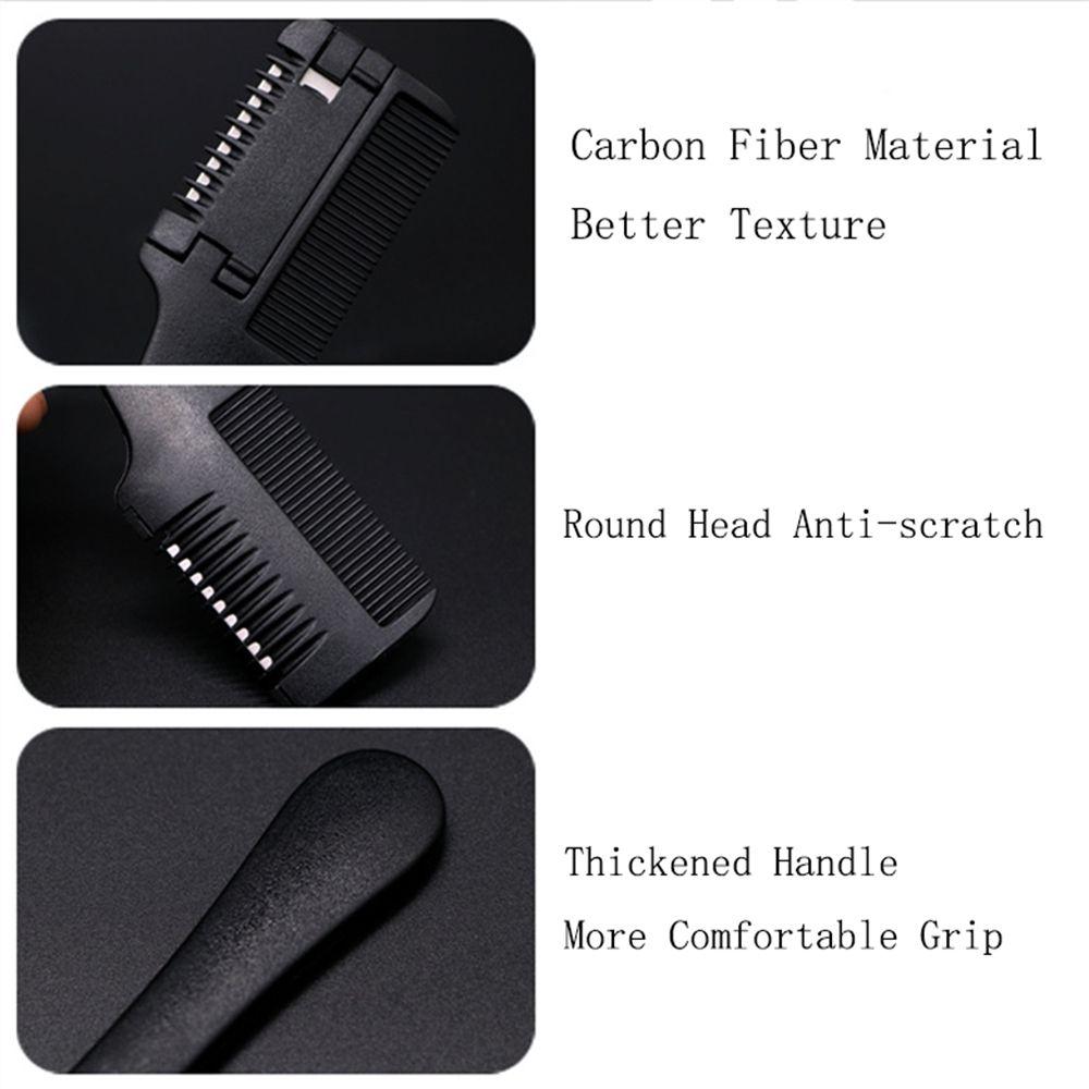 Salon Trimming Hair Cutting Comb Hair Trimmer with Razor Blades Hairdressing Tool Thinning Comb