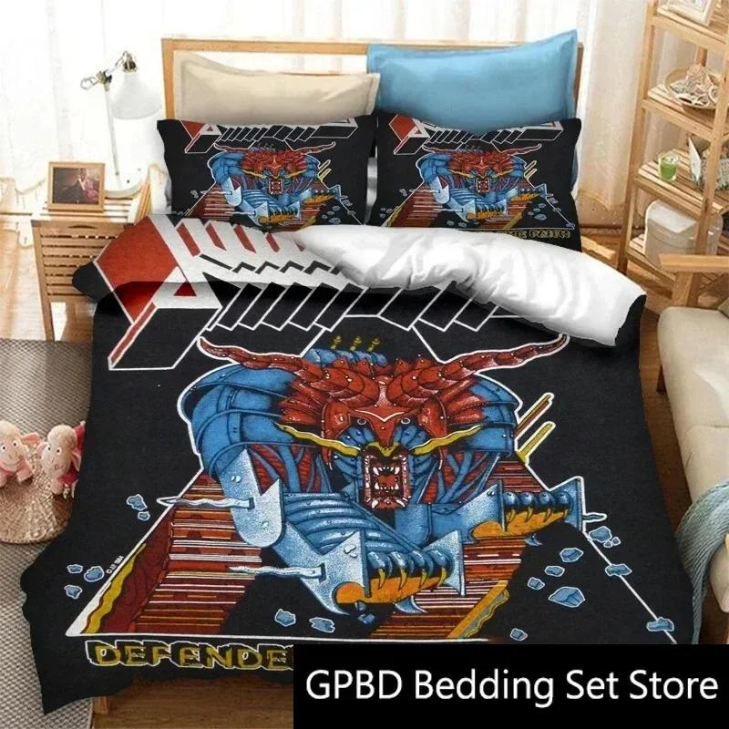 3D Print Judas Priest Rock Band Bedding Set Double Twin King Duvet Cover Comforter Pillowcase Boys Girls Adults Bedroom