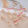 10pc Alloy Pendants KC Golden Rhinestone Inlaid Hollow Star Heart Love Charms for Earrings Necklaces DIY Jewelry Making Supplies