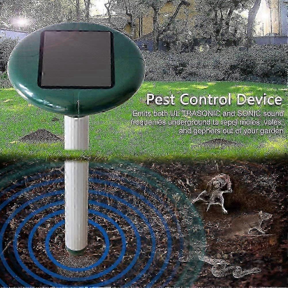 2 pieces Solar mole repellant, ultrasonic solar mole repellant, mole control, vole repellant