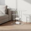 Noptieră Acrilică cu 4 Niveluri Raft Economisitor de Spațiu Masă Design Transparent