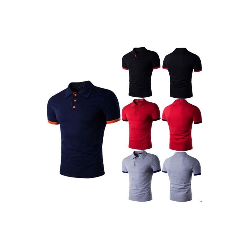 Premium Quality Usa Fashion Men's Stylish Casual T-shirt Slim Fit Polo Shirt Tops For Everyday Wear