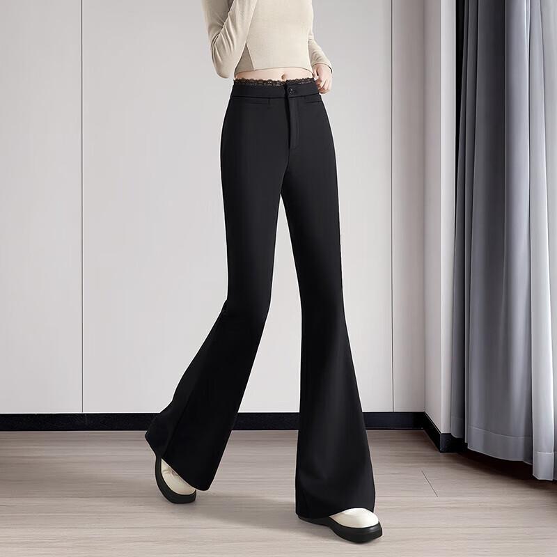 Dámské ležérní kalhoty s vysokým pasem, úzké, rozšířené