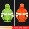 Reflective Raincoat and Rain Pants Set for Outdoor Traffic Duty and Flood Control
