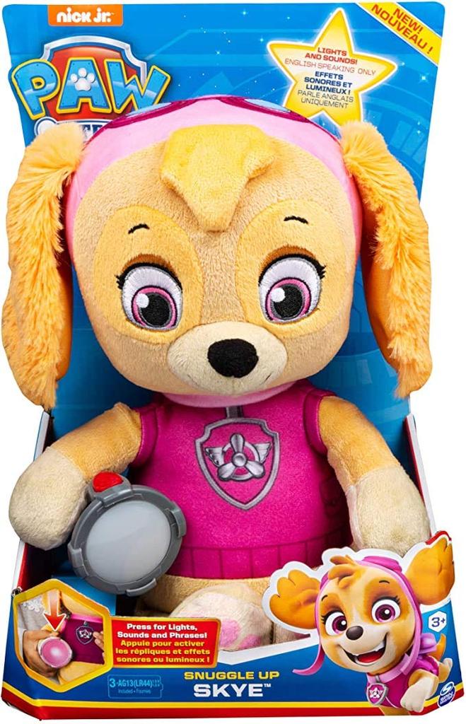 PAW PATROL Skye Plush Talking and Singing Doll with Flashlight and Mini 32cm Toy, Flashlight, [Used]