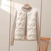 Women's 90 White Duck Down Quilted Vest - Lightweight, Warm Outerwear for Autumn/Winter 2026 Fashion.