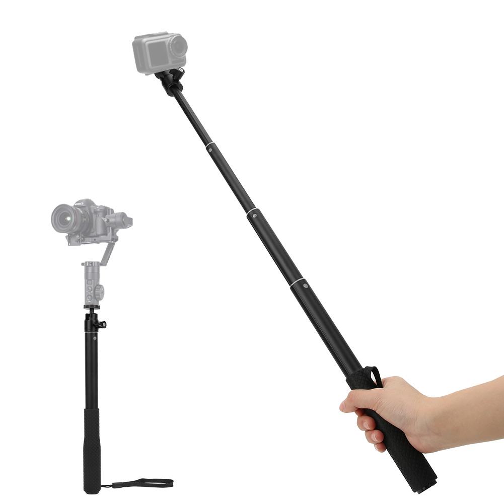 4 Sections Telescopic Selfie Stick with Ballhead for Phone Vlog Video Shooting Live 1 4   Screw Hole