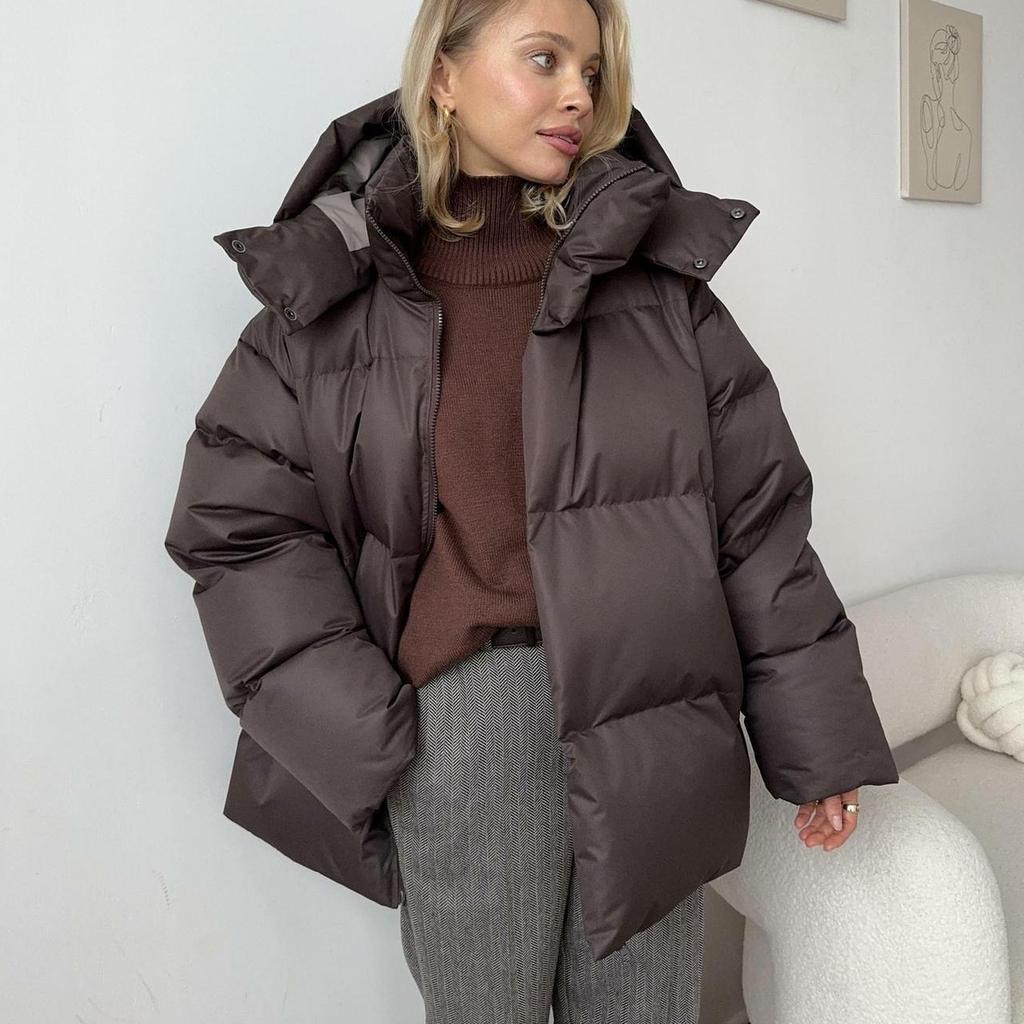 Women's Autumn and Winter European and American Loose Jacket Warm and Fashionable Coat