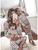 Festliches 2024 Europäisches & Amerikanisches Eltern-Kind Weihnachts-Pyjama-Set