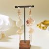 Bohemia Shell Starfish Pendant Earrings for Women Exquisite Imitation Pearl Conch Long Tassel Dangle Earring Beach Party Jewelry