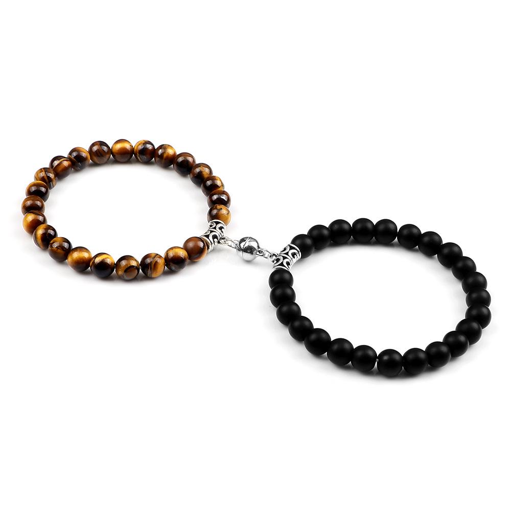 Couple's Magnetic Buckle Beaded Bracelets - Valentine's Day Gift