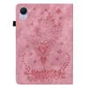 For Xiaomi Redmi K Pad Case Card Holder Anti-Scratch Leather Cover Rose Flower Imprint