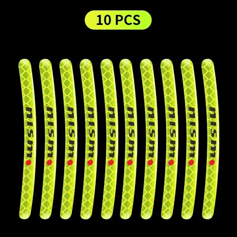 Car Wheel Fluorescent Sticker Hub Sticker Reflective Warning For Nissan Nismo Tiida Teana GTR Juke Qashqai Auto Accessories