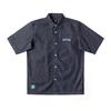 Comfortable Polo Collar Denim Logo Letter Short Sleeve Shirt Men shirts Light-Wash LMT010043206035898L00