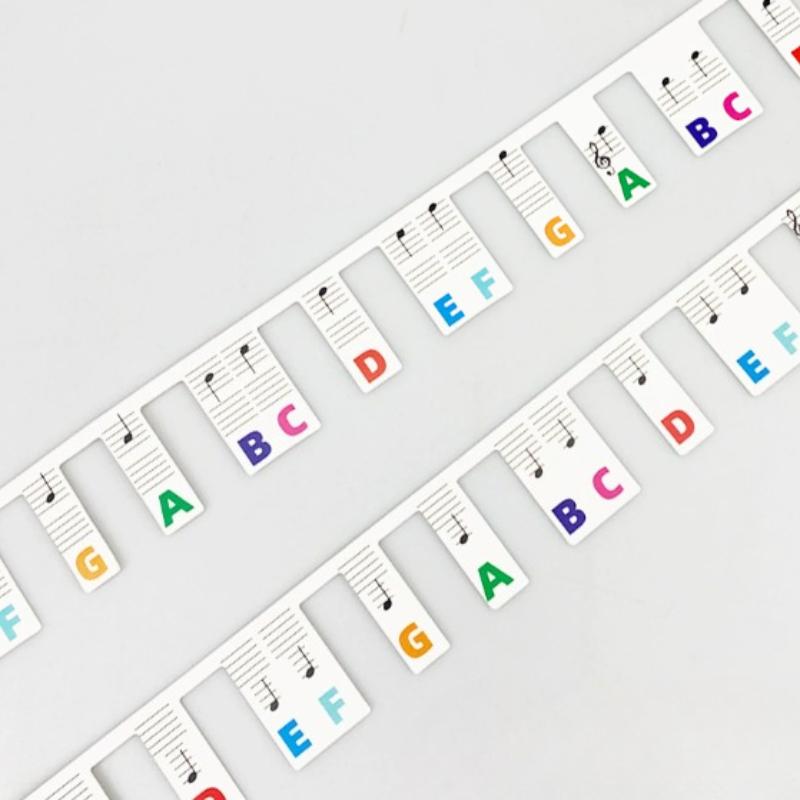 Klaviernoten-Leitfaden für Anfänger, Abnehmbare Klaviertastatur-Notenetiketten zum Lernen, 88 Tasten in voller Größe, Keine Aufkleber erforderlich, Wiederverwendbar