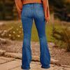 Damen Jeans mit hoher Taille und gewaschener Optik, modische, vielseitige Hose mit geradem Bein