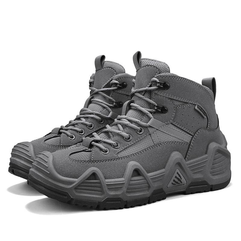 Męskie Pustynne Wysokie Outdoorowe Buty Turystyczne Odporne na Przebicie - Antypoślizgowe, Odporne na Ścieranie Taktyczne Sneakersy