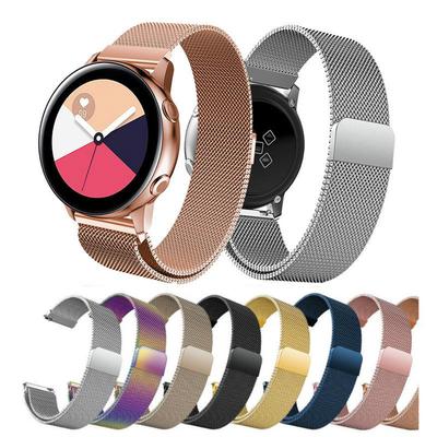 For Samsung Galaxy Watch Active 20mm Milanis Magnetic Attraction Stainless Steel Mesh Watchband