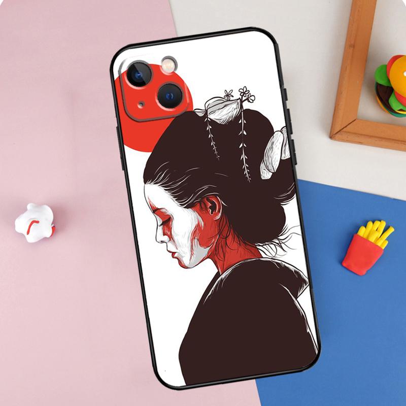 Japanese Style Art Japan Phone Case For iPhone 16 Pro Max 11 12 13 14 15 Pro Max Mini XR 15 16 Plus 16e Cover Shell