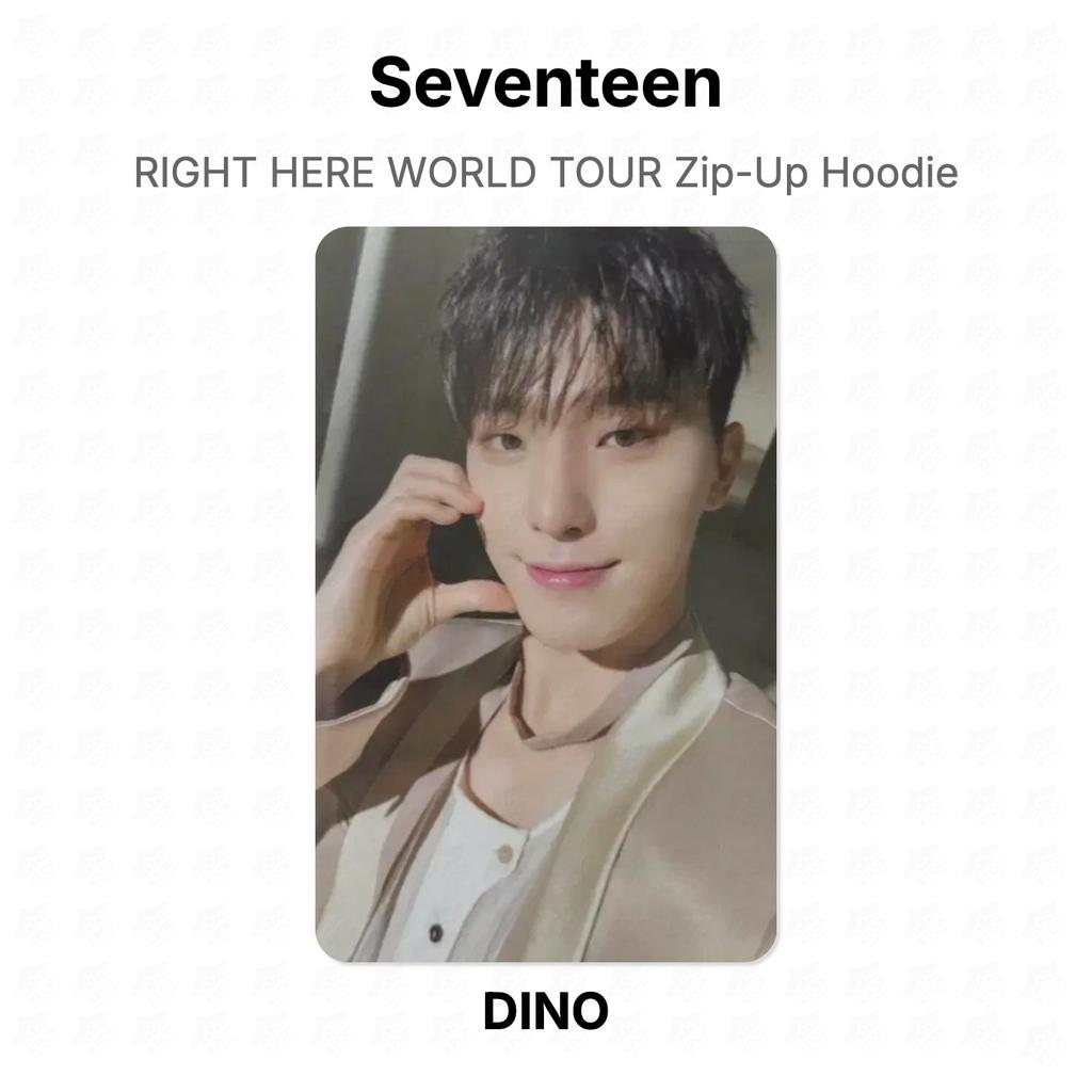 Seventeen RIGHT HERE WORLD TOUR Zip-Up Hoodie Official Photocard