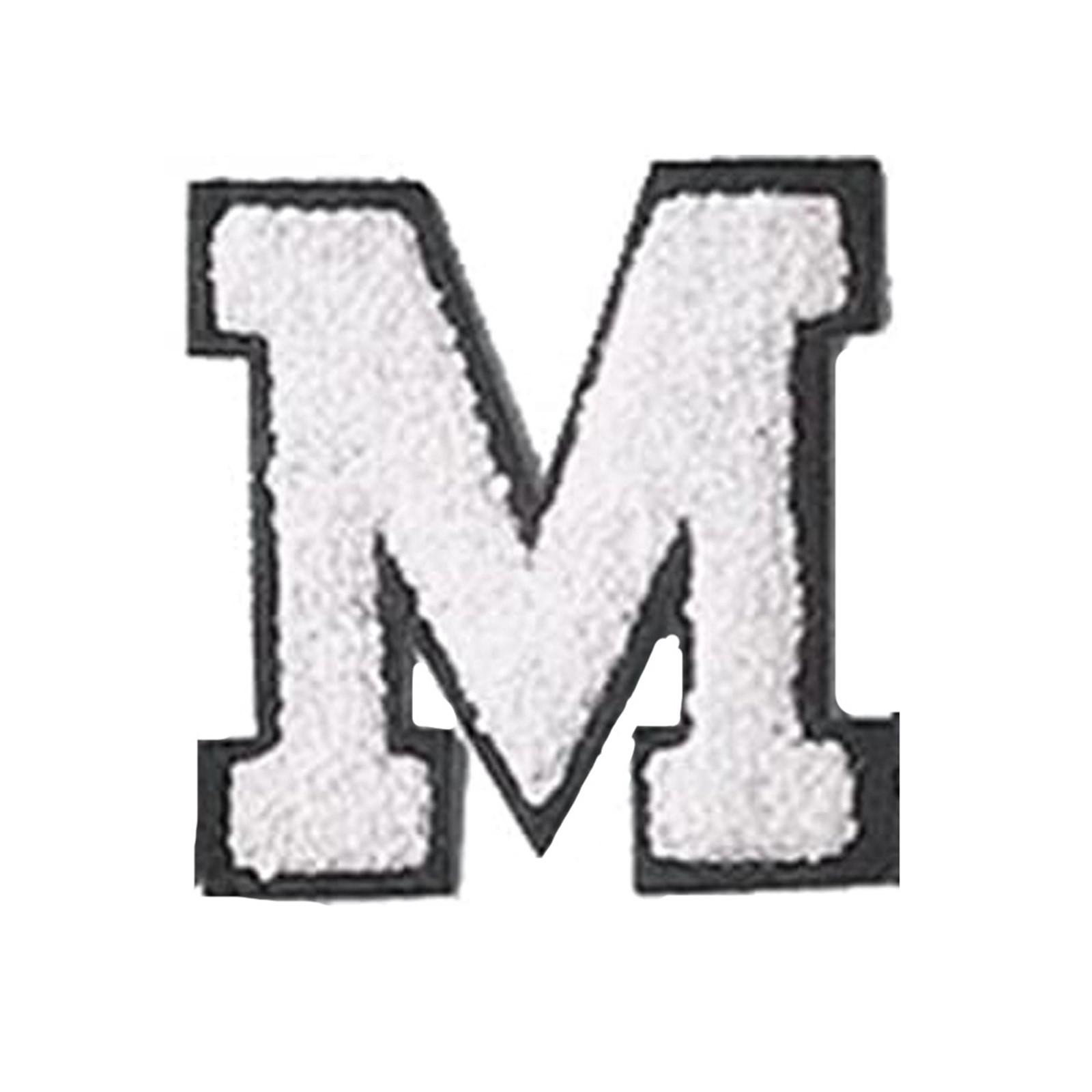 

Английские буквы алфавита полотенце вышитые нашивки для детской одежды сумки джинсы пришить аксессуары DIY имя патч аппликация M белый