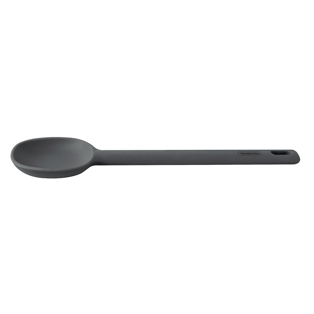 Tramontina Molde Serving Made In Product TRAMONTINA Spoon, 28cm, Gray, Silicone, Spatula, Ladle, Heat-Resistant, Dishwasher-Safe, Brazil, Code