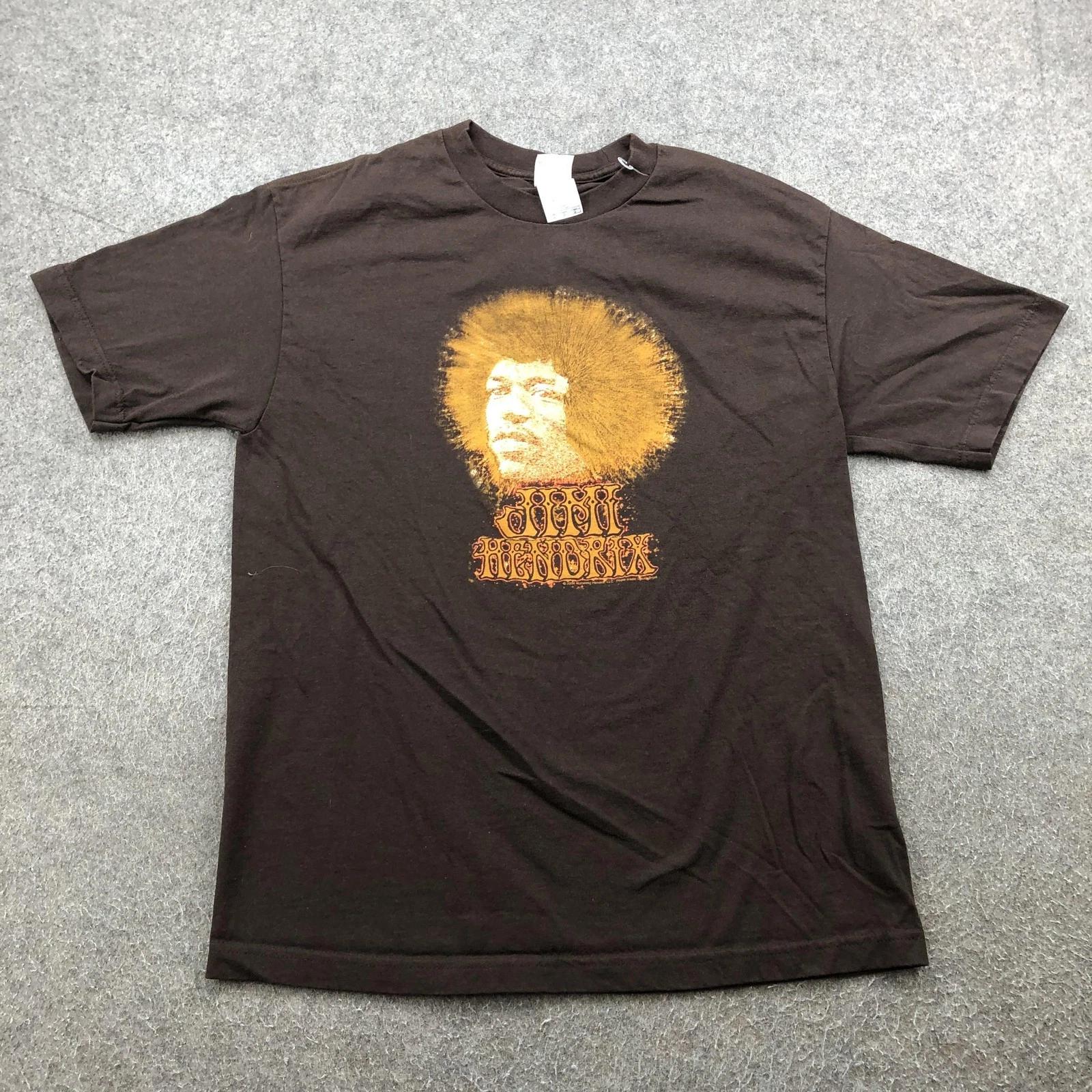 

Vintage Jimi Hendrix Shirt Mens Large Brown Graphic Print Band Rock Tee 2004 M