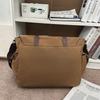 Canvas Bag Business Shoulder Crossbody Bag Large Capacity Lightweight Contrast Color Student Bag