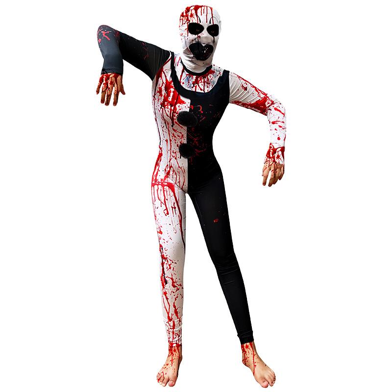 2026 new European and American soul-broken clown cosplay performance clothes, blood-stained men and women with the same stage performance clothes