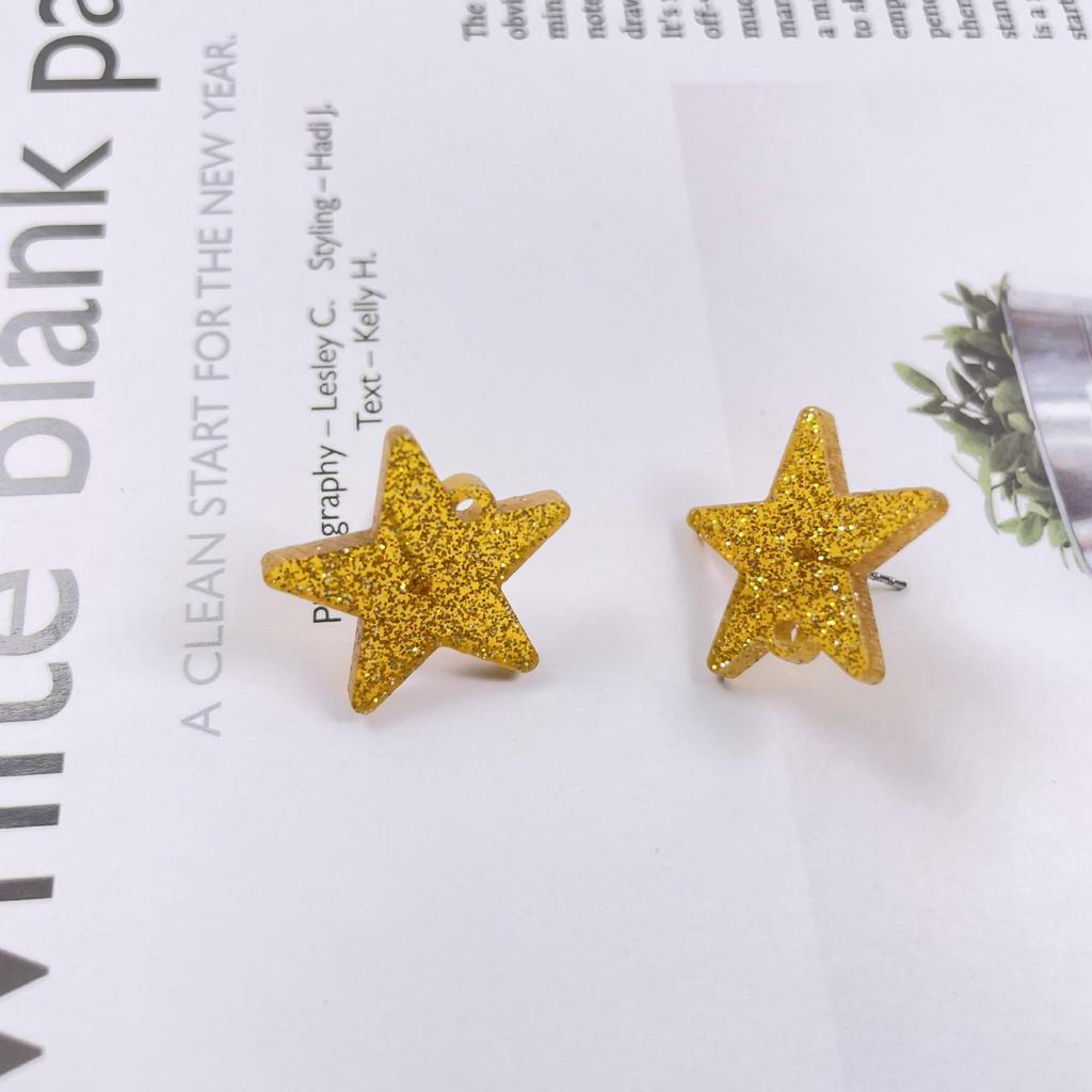 Acrylic Christmas Tree & Cactus Snowflake Earrings - DIY Keychain Charms, Holiday Jewelry