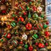 42Pcs/Set Shiny Christmas Ball Creative Xmas Baubles Durable Christmas Tree Balls  Scene Supplies