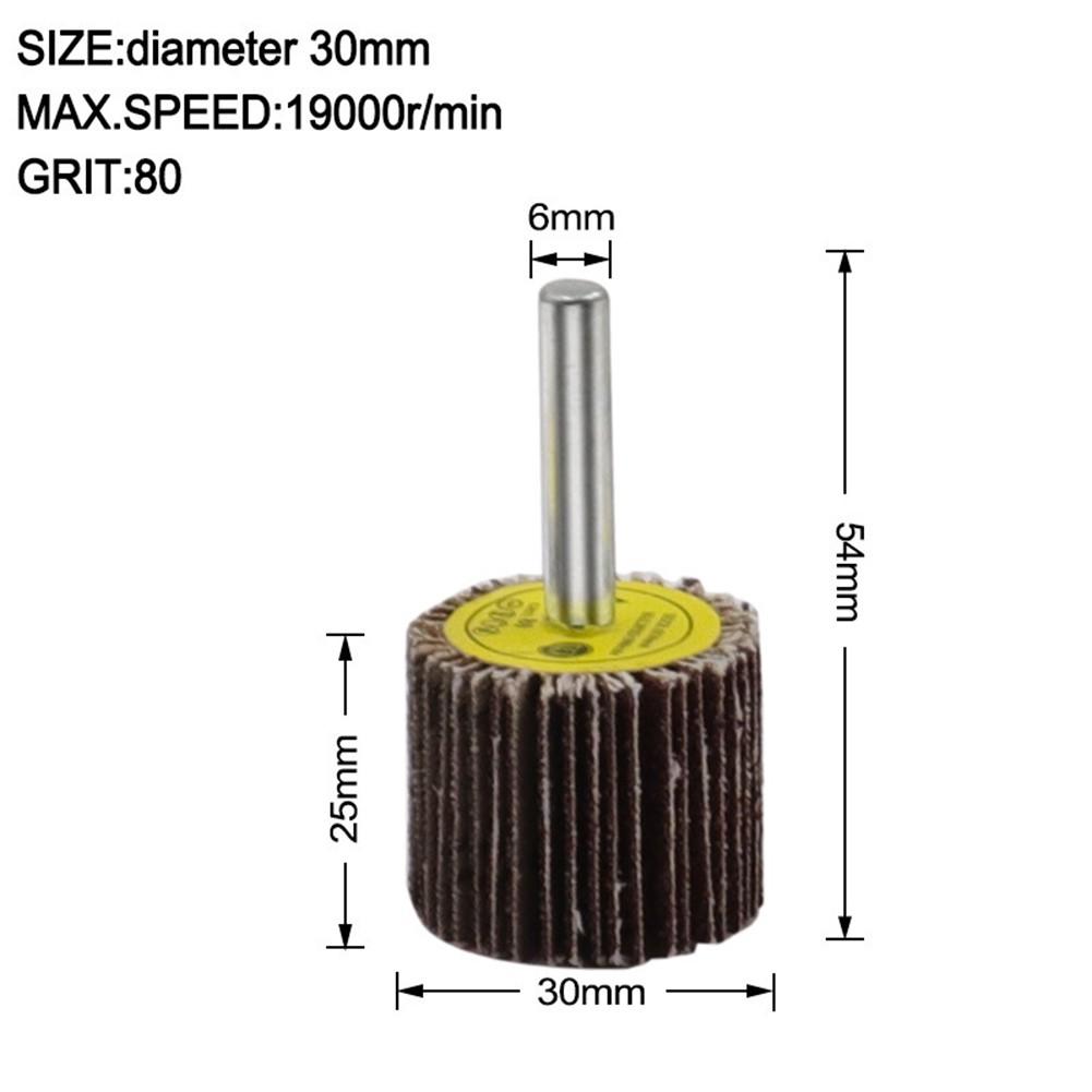 16-80mm Flap Sanding Wheels 6mm Shank 80 Grit Sanding Flap Wheel Disc Abrasive Grinding Accessories Sandpaper Polishing