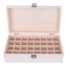 32 Grids Wooden Essential Oil Storage Box, Customizable Display Case for Nail Gel and Aromatherapy Bottles, with Light   for SPA Salon or H