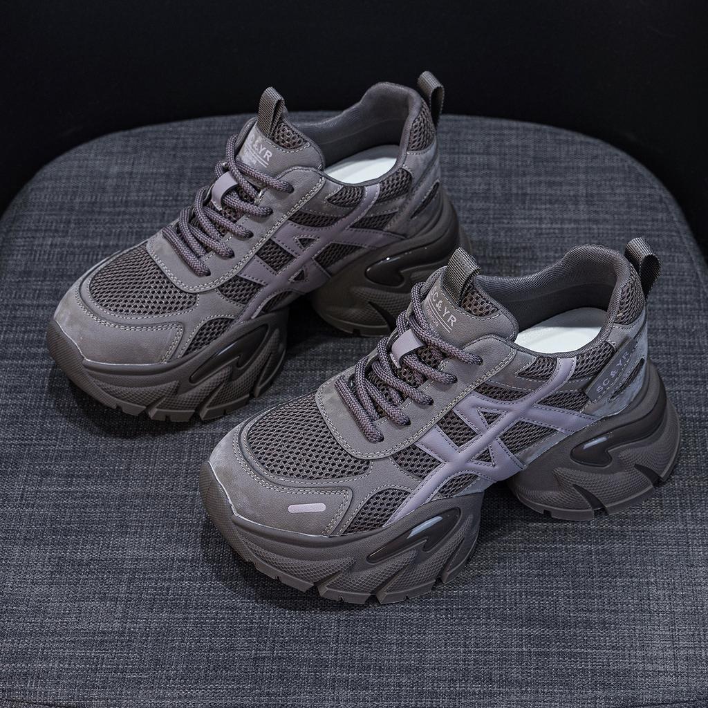 Retro splicing dad shoes women's 2025 autumn new platform heightening sports shoes casual fashion versatile trendy shoes women