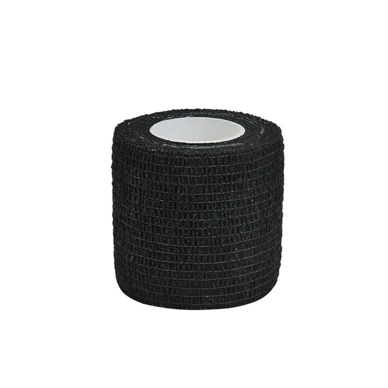 24/48pcs Black Tape Tattoo Hand Strap Anti Slip Sports Non-Woven Fabric Waterproof Disposable Self-Adhesive Elastic Bandage