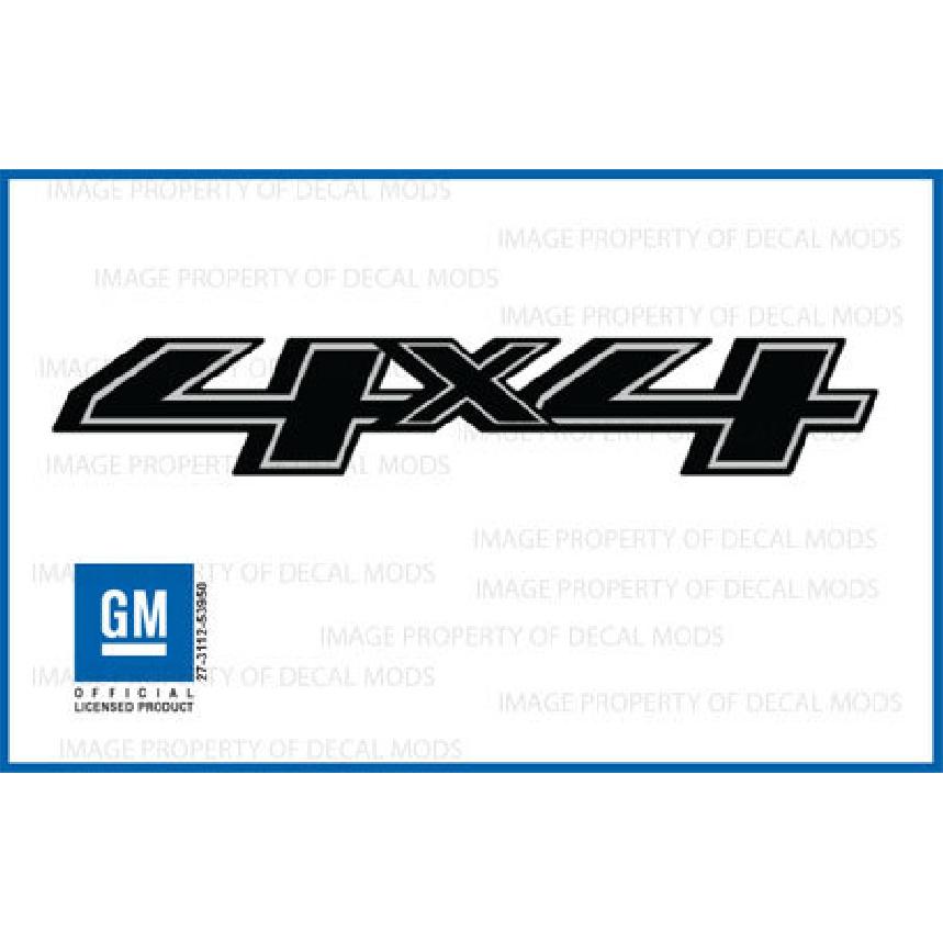 set of 2 - 2014 4x4 Decals - stickers Chevy Silverado Black Blackout Side FG7E1