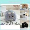 Adorable Fluffy Cat Keychain Plush Toy Soft Cartoon Square Kitty Bag Charm