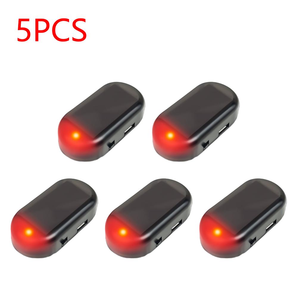 Solar Powered Car Fake Security Light Super Bright Red/Blue Simulated Dummy Alarm Light Wireless Anti-Theft Caution Signal Lamp