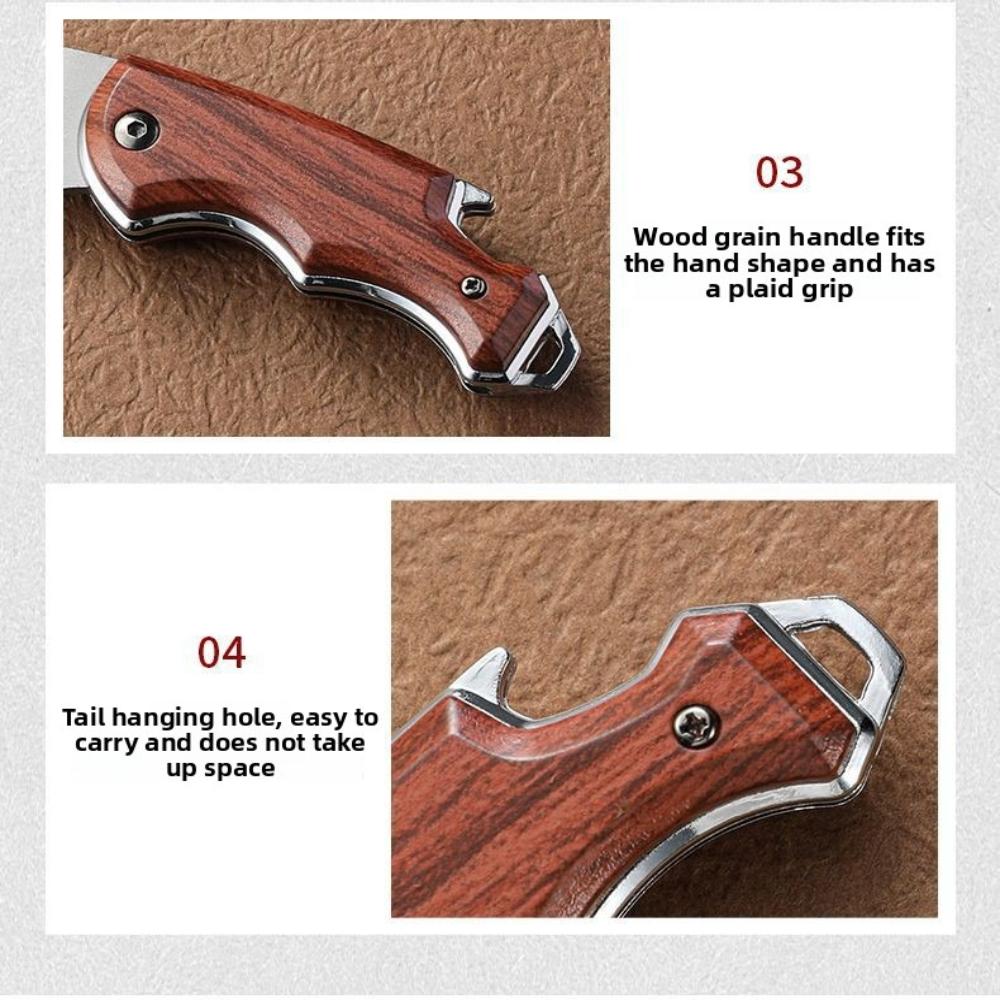 Stainless Steel Knife Mini Knife Folding High-strength Sharp Tactical Knife with Carabiner Housekeeper Portable Protective Knife